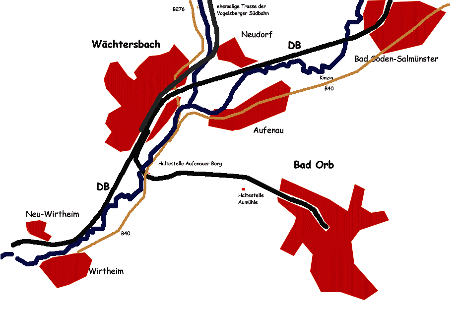 Suchen Sie die Bahn-Trasse ab - und finden Sie Bilder von der Strecke !